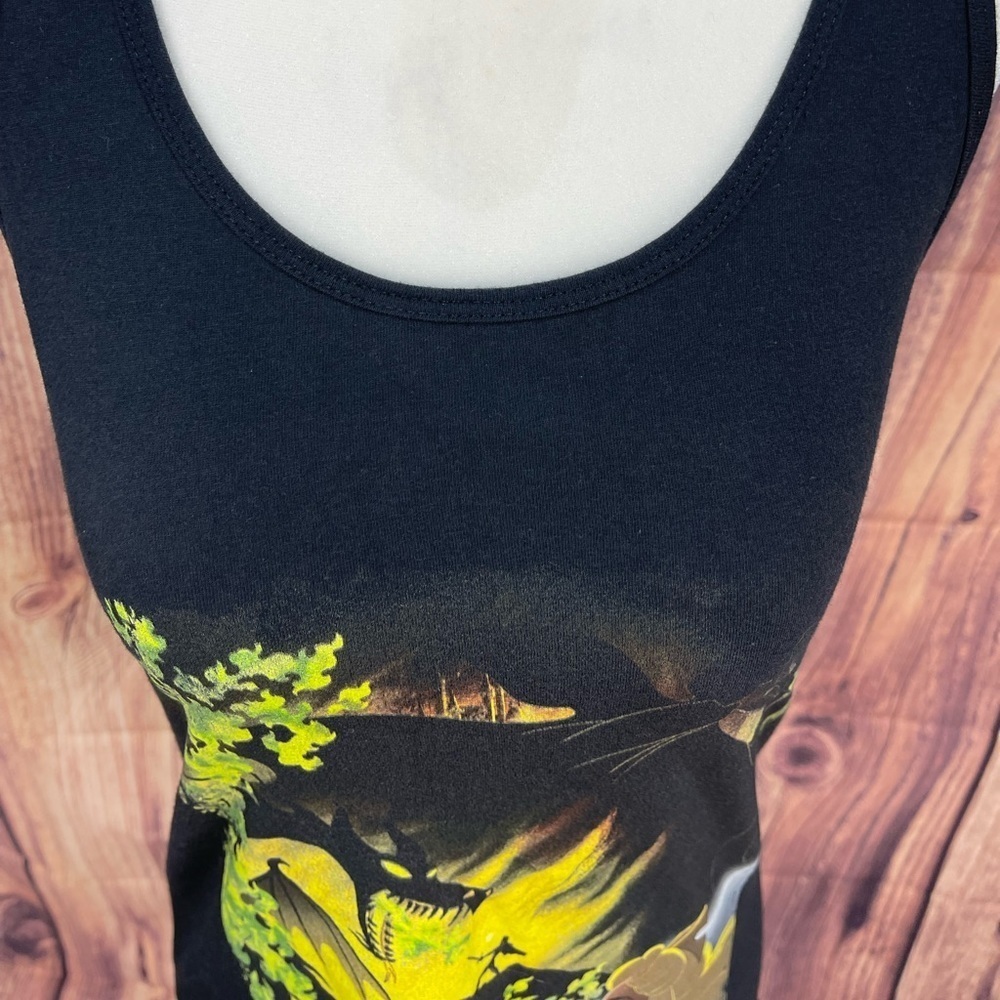 Disney sleeping beauty black cotton blend tank top women’s size L Disney Disney - Picture 12 of 13